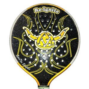 Viking Athletics Re-Ignite Platform Tennis Paddle 4 1/4" Grip Black Orange